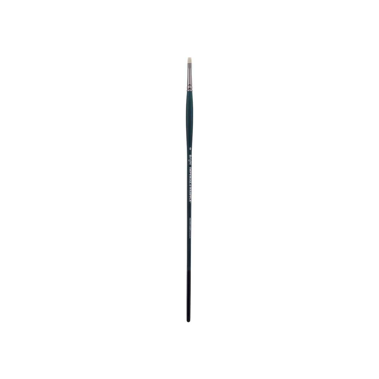Creative Mark Imperial Professional Chungking Hog Bristle Brush - Bright , Handmade Long Handle Oil Paint Brushes for Artists, Nickel-Plated Brass Ferrules, Stiff Yet Soft Natural Bristles